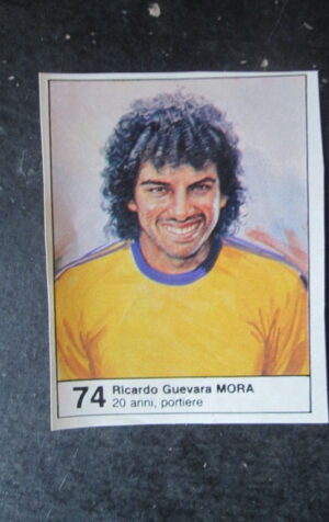 FIGURINA MUNDIAL 1982 GIORNALINO #74 RICARDO GUEVARA MORA EL  SALVADOR [AF3]