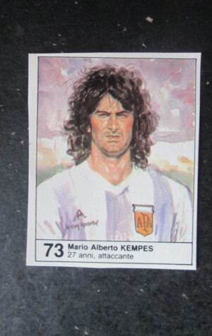 FIGURINA MUNDIAL 1982 GIORNALINO #73  MARIO ALBERTO KEMPES ARGENTINA [AF3]