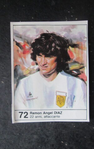 FIGURINA STICKER MUNDIAL 1982 GIORNALINO #72 RAMON DIAZ ARGENTINA [AF3]
