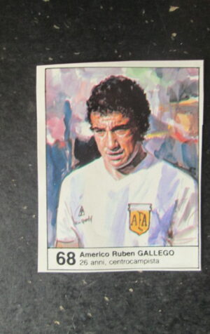 FIGURINA MUNDIAL 1982 GIORNALINO #68  AMERICO RUBEN GALLEGO ARGENTINA [AF3]
