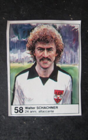 FIGURINA STICKER MUNDIAL 1982 GIORNALINO #58 WALTER SCHACHNER AUSTRIA [AF3]
