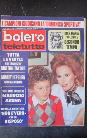 BOLERO TELETUTTO 1384 1973 AUDREY HEPBURN MAURIZIO ARENA ORNELLA VANONI [C36A]