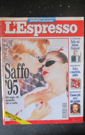 ESPRESSO 21 1995 BRAD PITT - INCHIESTA SAFFO 1995  [M10C]