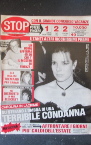 STOP 2079 1988 CAROLINA DI MONACO LIZ TAYLOR SARAH FERGUSON [G66A]