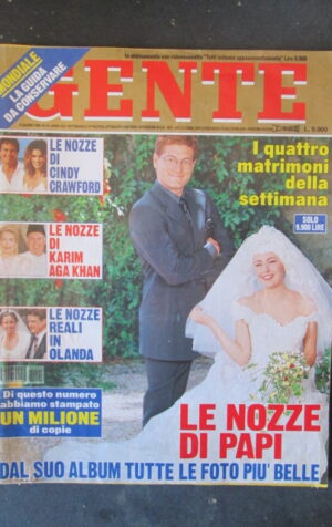 GENTE 24 1998 ENRICO PAPI CINDY CRAWFORD KARIM AGA KHAN [G66A]