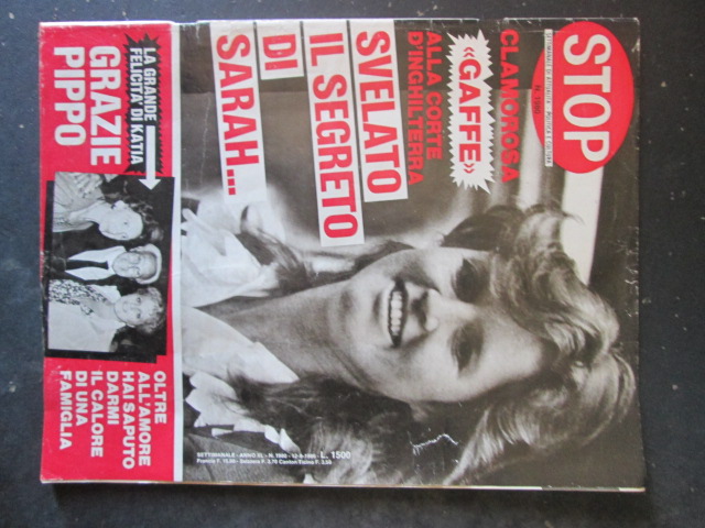 STOP 1980 1986 SARAH FERGUSON PIPPO BAUDO RAFFAELLA CARRA [G66A]