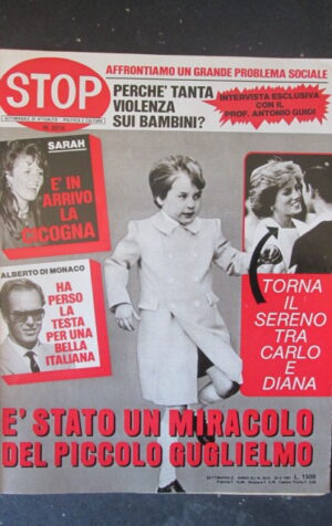 STOP 2016 1987 ALBERTO DI MONACO SARAH FERGUSON LADY DIANA ORNELLA MUTI [G66A]