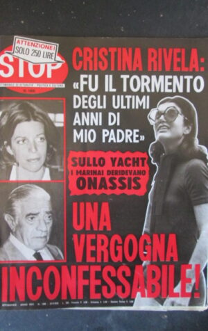 STOP 1408 1975 JACQUELINE KENNEDY ONASSIS MASTROIANNI MASSIMO RANIERI [G66A]