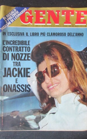 GENTE 45 1971 JACQUELINE KENNEDY ONASSIS STEFANIA SANDRELLI LELIO LUTTAZZI [R9]