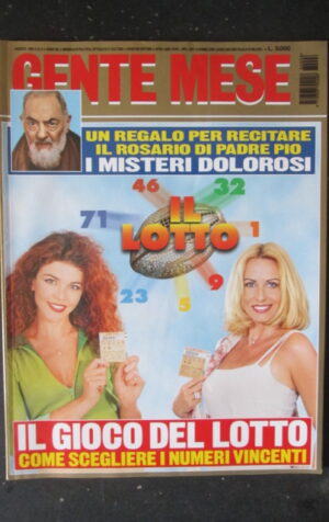GENTE MESE 8 1998 GIOCO DEL LOTTO MARIO MEROLA MARIA TERESA RUTA CAPUA [R9]