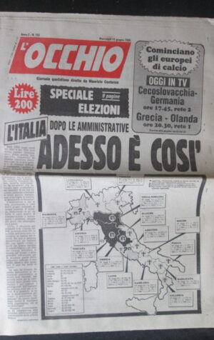 '"L'' OCCHIO 155 1980 CON PAGINONE CENTRALE DISEGNATO DA SILVER [R9]"'