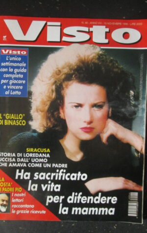 VISTO 46 1996 GIALLO DI BINASCO CLAUDIA SCHIFFER ANTONELLA ELIA [R9]