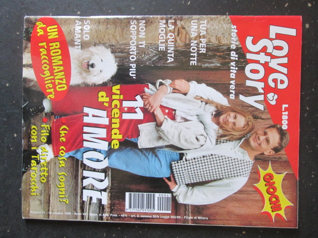 LOVE STORY 41 1999 RIVISTA FEMMINILE DI STORIE VERE [TR5]