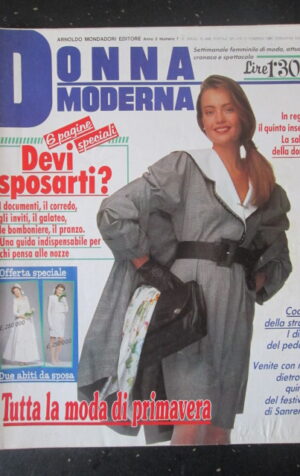 DONNA MODERNA 7 1989 SONIA BRAGA [R10]