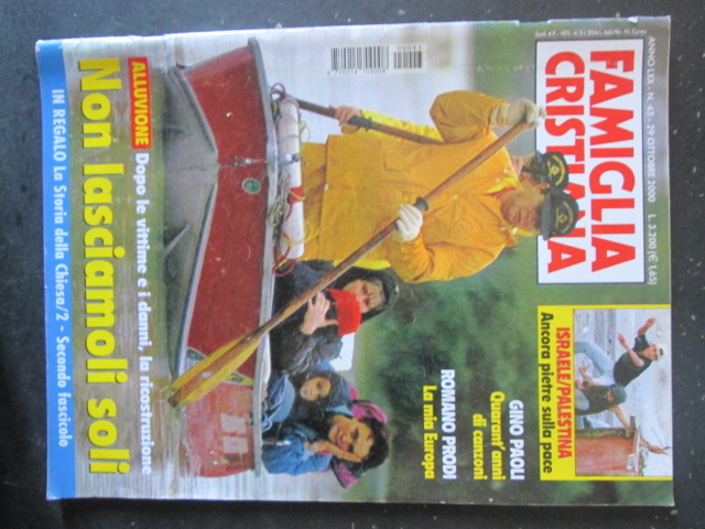 FAMIGLIA CRISTIANA 43 2000 GINO PAOLI PRODI DOSSIER ISRAELE/PALESTINA [SC35]
