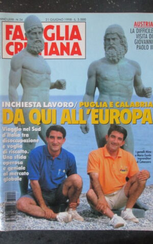 FAMIGLIA CRISTIANA 24 1998 GIOVANNI PAOLO II MINO E MARIO GUIDO [SC35]