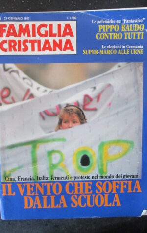FAMIGLIA CRISTIANA 3 1987 PIPPO BAUDO DOSSIER PROTESTE MONDO DEI GIOVANI [SC35]
