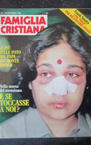 FAMIGLIA CRISTIANA 38 1986 FRANK SINATRA DOSSIER FOTO PAPA MONTE BIANCO [SC35]