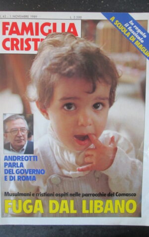 FAMIGLIA CRISTIANA 43 1989 ANDREOTTI DOSSIER FUGA DAL LIBANO [SC36]