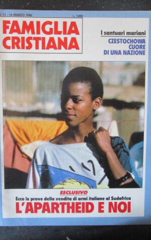 FAMIGLIA CRISTIANA 11 198/8 DOSSIER VENDITA ARMI ITALIANE AL SUDAFRICA [SC36]