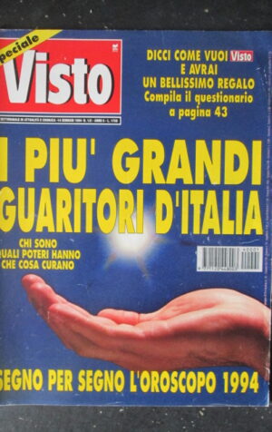 VISTO 1-2 1994 SPECIALE I PIU GRANDI GUARITORI D'ITALIA [G103]