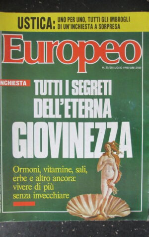 EUROPEO 30 1990 DOSSIER USTICA  ETERNA GIOVINEZZA CLAUDIA SCHIFFER [G103]