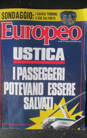 EUROPEO 28 1990 DOSSIER USTICA I PASSEGGERI POTEVANO ESSERE SALVATI [G103]