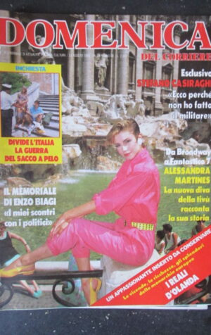 DOMENICA CORRIERE 34 1986 ALESSANDRA MARTINES STEFANO CASIRAGHI TOYOFUKU [G5]