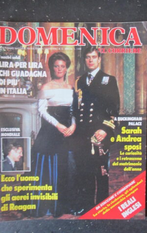 DOMENICA DEL CORRIERE 31 1986 SARAH FERGUSON AGOSTINA BELLI EDDA CIANO [G5]