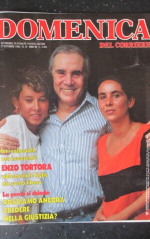 DOMENICA DEL CORRIERE 39 1986 ENZO TORTORA CON FIGLIE JOE PETROSINO HONDA [G5]