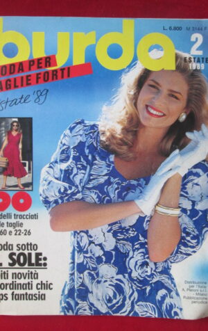 BURDA MODEN CON CARTAMODELLI 2 ESTATE 1989 M 3144 F [C55]