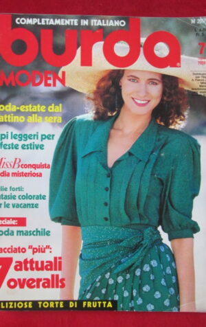BURDA MODEN CON CARTAMODELLI 7 1989 M 2017 E [C55]