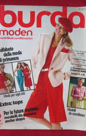 BURDA MODEN CON CARTAMODELLI 2 1981 M 2017 E [C55]