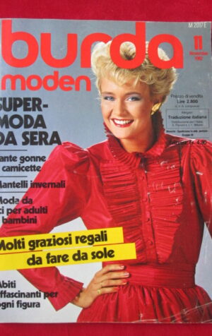 BURDA MODEN CON CARTAMODELLI 11 1982  [C55]