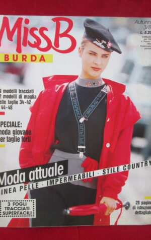 MISS B BURDA AUTUNNO 3 1987 CON CARTAMODELLI [G236]