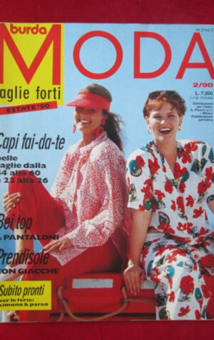BURDA MODA TAGLIE FORTI CON CARTAMODELLI 2 1990 [G236]