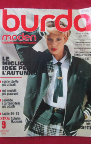 BURDA MODEN CON CARTAMODELLI 9 1978 [G236]