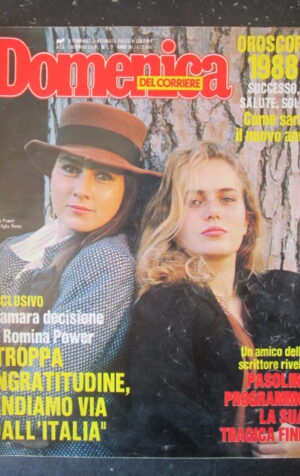 DOMENICA CORRIERE 1-2 1988 ROMINA POWER YLENIA PASOLINI ARBORE FRASSICA [C54]