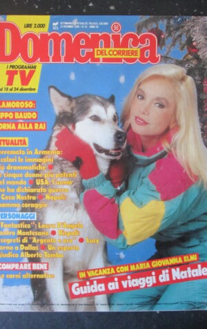 DOMENICA DEL CORRIERE 52 1988 MARIA GIOVANNA ELMI NICOLETTA GRIFONI TOMBA [C54]