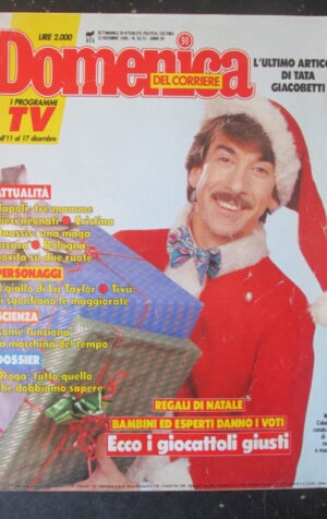 DOMENICA DEL CORRIERE 50-51 1988 MARCO COLUMBRO LIZ TAYLOR SERENA GRANDI [C54]