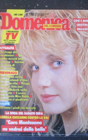 DOMENICA DEL CORRIERE 49 1988 FARAH DIBA YVES MONTAND LORELLA CUCCARINI [C54]
