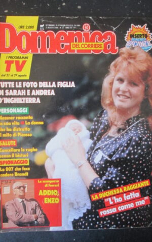 DOMENICA DEL CORRIERE 35 1988 MESSNER FERHUSON DOSSIER MORTE ENZO FERRARI [C54]