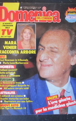 DOMENICA DEL CORRIERE 28 1988 MARA VENIER PAUL NEWMAN LUCA BARBAROSSA [C54]