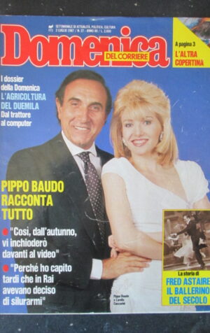 DOMENICA DEL CORRIERE 27 1987 PIPPO BAUDO LORELLA CUCCARINI FRED ASTAIRE [C54]