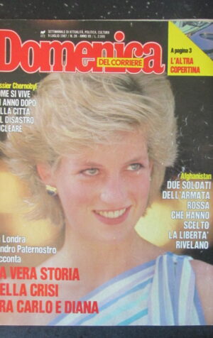 DOMENICA DEL CORRIERE 28 1987 DOSSIER CHERNOBYL CARLO E DIANA ANITA EKBERG [C54]