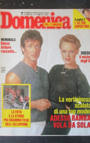 DOMENICA CORRIERE 31 1987 SYLVESTER STALLONE BRIGITTE NIELSEN MIROSLAVA [C54]