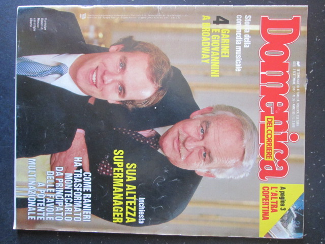 DOMENICA DEL CORRIERE 36 1987 GARINEI E GIOVANNI ALBERTO RANIERI DI MONACO [C54]