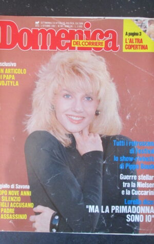 DOMENICA DEL CORRIERE 40 1987 PAPA WOJTYLA LORELA CUCCARINI PIPPO BAUDO [C54]