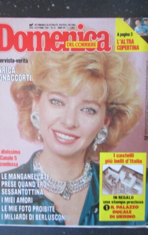DOMENICA CORRIERE 41 1987 BONACCORTI SILVIO BERLUSCONI BARBARA MARTINUZZI [C54]