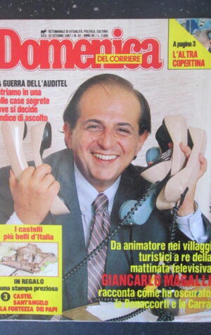 DOMENICA DEL CORRIERE 43 1987 GIANCARLO MAGALLI MARIO MOSELLI MYRIAM D'ABO [C54]